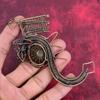 Ammonite fossil pendant copper wire wrapped pendant handmade jewelry gemstone pendant wire wrap dragon jewelry gift for women decent pendant