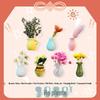 Handmade 3D Ceramic Vase Magnet for Hydroponic Plants & Flowers