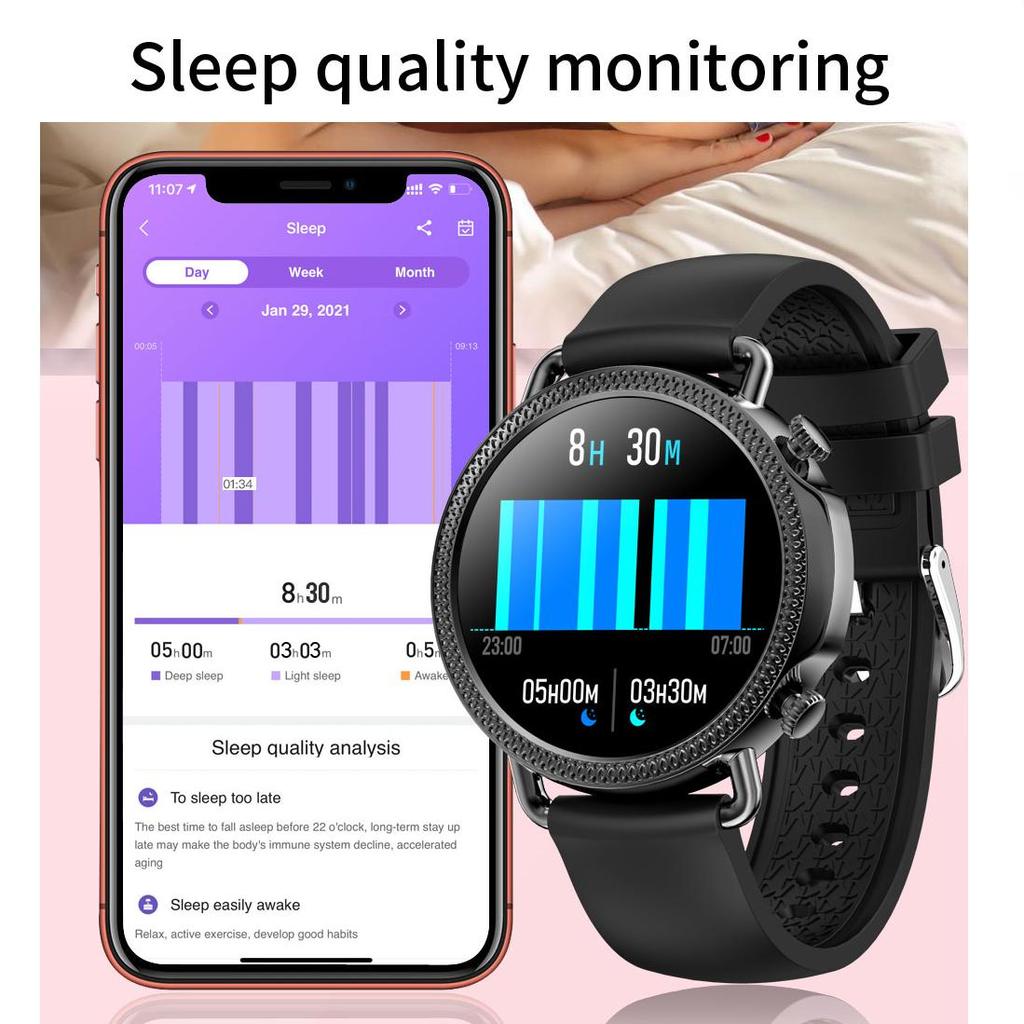 Fashion Women Smart Watch 2022 Reloj inteligente deportivo de pantalla  redonda táctil completa para mujer Temperatura Monitor de frecuencia  cardíaca Fitness Tracke comprar a buen precio — entrega gratuita, reseñas  reales con