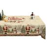 Christmas Tablecloth Winter Snowman Xmas Tree Wreath Design Rectangle Tablecloths Washable Fabric Table Cover