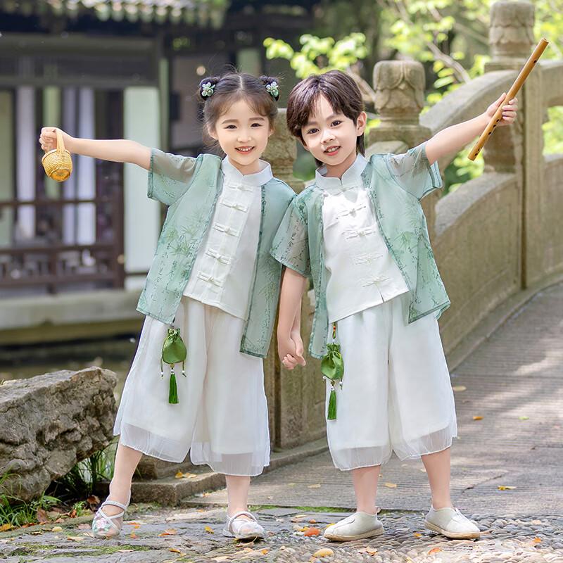 

Suhantang Kids New Chinese Style Hanfu Tang Suit Set 100