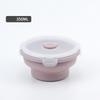 with Lids Portable Food Container Solid Colors Silicone Collapsible Bowl  Outdoor