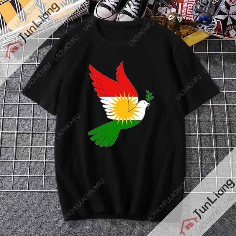 T-shirt Kurdistan Manica corta casual moda larga hip hop Unisex Harajuku Y2K abbigliamento neutro Retro comodo top abbigliamento