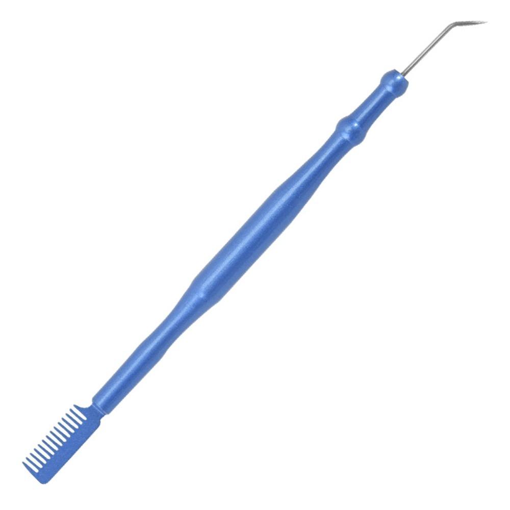 Metal Eyebrow Comb 2-in-1 Lash Tool Professional Eyelash Assistance Tool Cosmetic синий