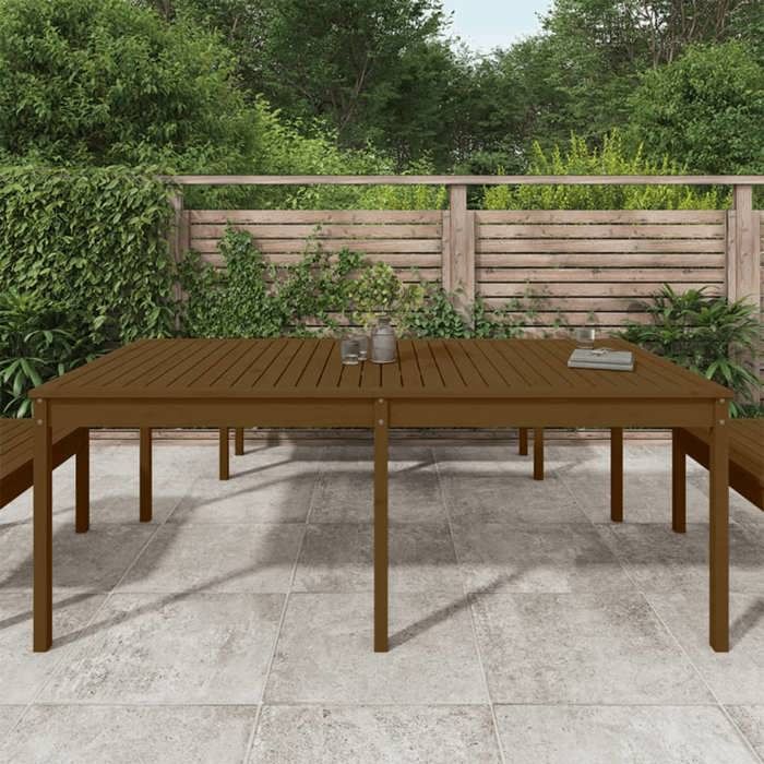 VidaXL Garden Table Honey Brown 203.5x100x76 Cm Solid Pine Wood 823986
