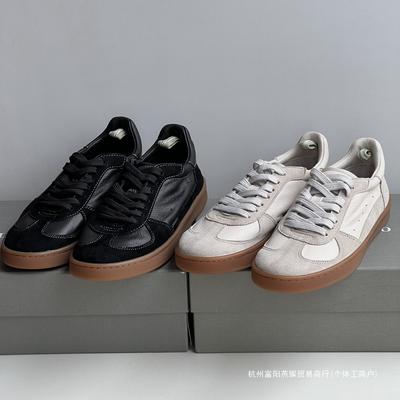 Fabriekspaar niche OFF Duitse trainingsschoenen retro OC oude witte schoenen zacht rundleer dames platte casual board schoenen