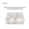 5-Compartment Disposable Plastic Food Containers with Lids