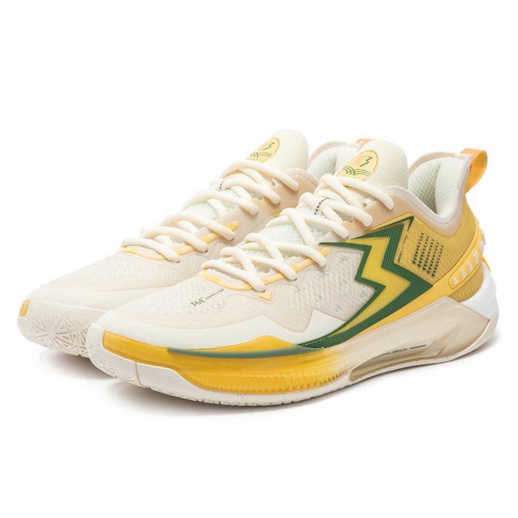361 BIG3 5.0 Quick PRO Basketballschuhe Herren Low Top Federweiß/Staubgelb 672441119-2