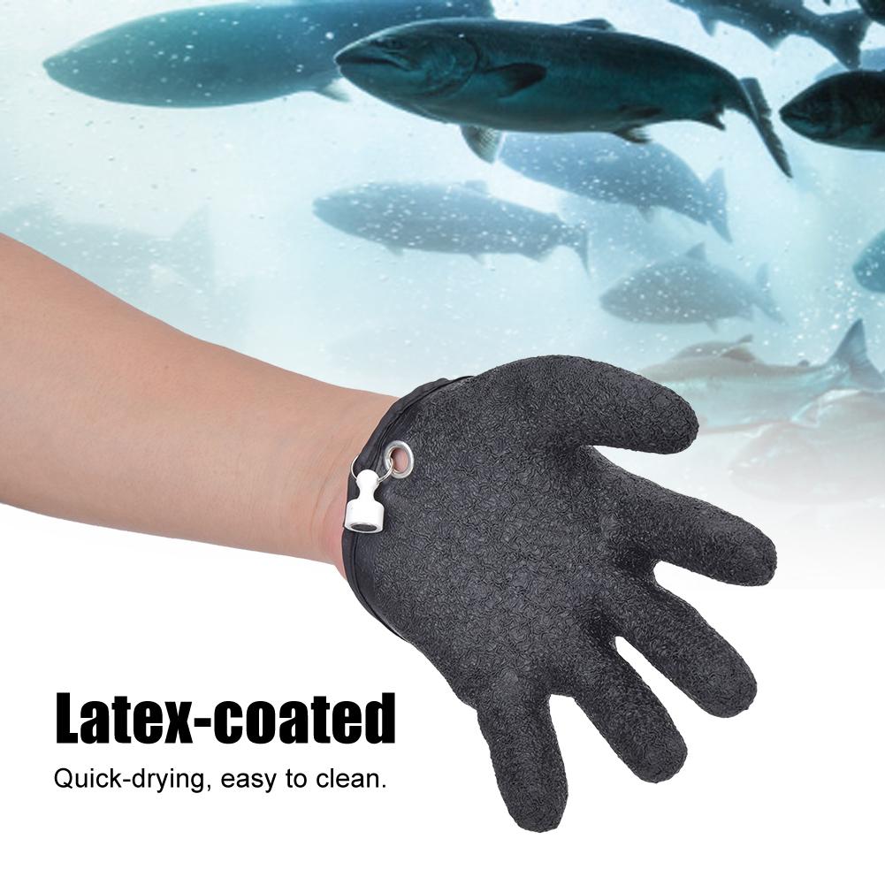 Fish Catching Gloves Waterproof Quick Drying Non Slip Latex Stab Proof Gloves(Left Handed Fish Catching Gloves )
