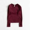 Damen Schnelltrocknendes Langarm Yoga Top - Atmungsaktiv, Hochelastisch, Rundhals Fitnessbekleidung für Herbst & Winter