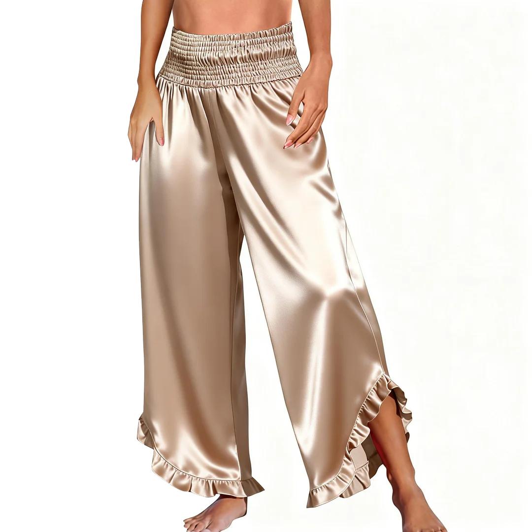 Женские повседневные однотонные брюки L