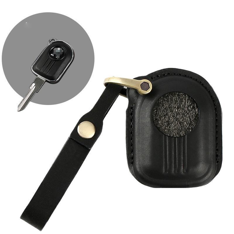

Genuine Leather Keychain Motorcycle Case For Peugeot Django 150 125 50 Jiango 150 Auto Key Caps Holder Accessories