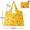 Borsa della spesa pieghevole Borsa della spesa da viaggio riutilizzabile Borsa ecologica con una spalla per viaggio Borsa tote con stampa di cactus dei cartoni animati