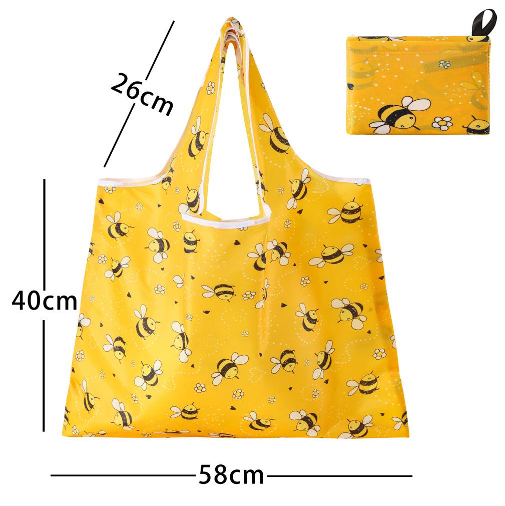 Borsa della spesa pieghevole Borsa della spesa da viaggio riutilizzabile Borsa ecologica con una spalla per viaggio Borsa tote con stampa di cactus dei cartoni animati