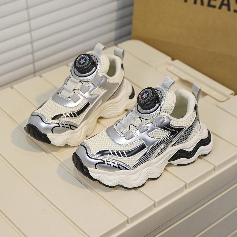 

2025 New Korean Daddy Shoes Women s Shoes Parent-Child Model 28-40 Size Thick Sole Fashion Swivel Buckle Student Sneakers 40