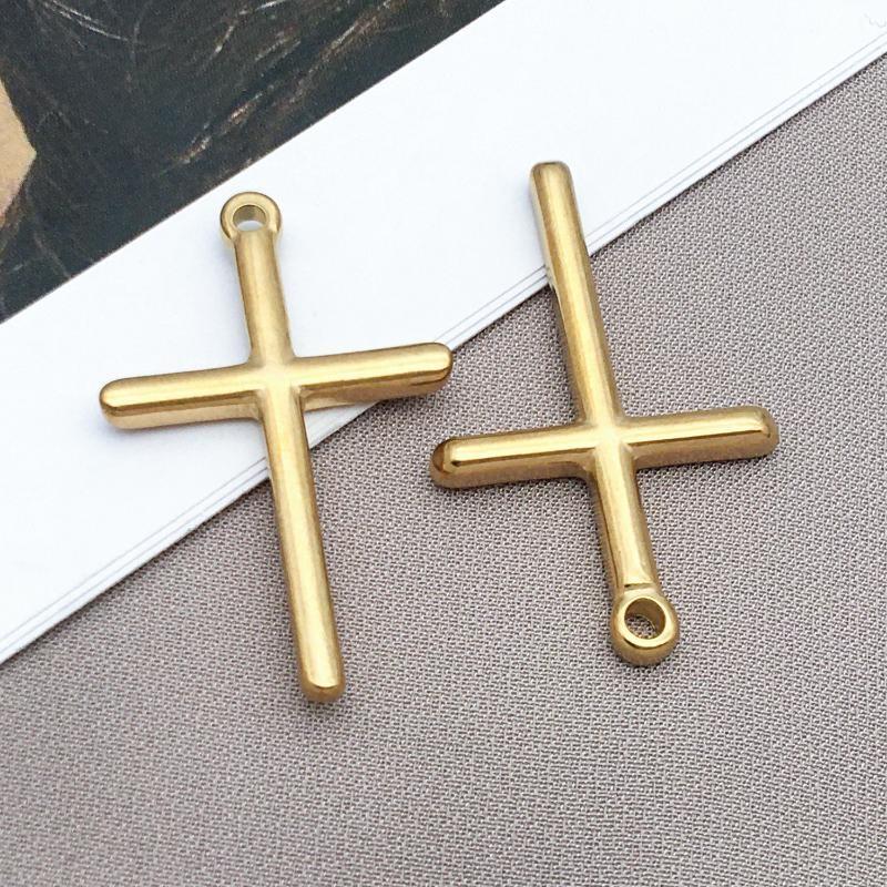 2Pcs Stainless Steel Charms Pendants For Cross Charms For Jewelry Making Supplies Christ Bracelet Necklace Earrings Accessories