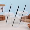 10Pcs 360/420/520Ml Plastic Straw Cups With Lids Snack And Drink Cup Cold Cup Clear Disposable Pet Plastic Cup Boba Milk Tea Cup