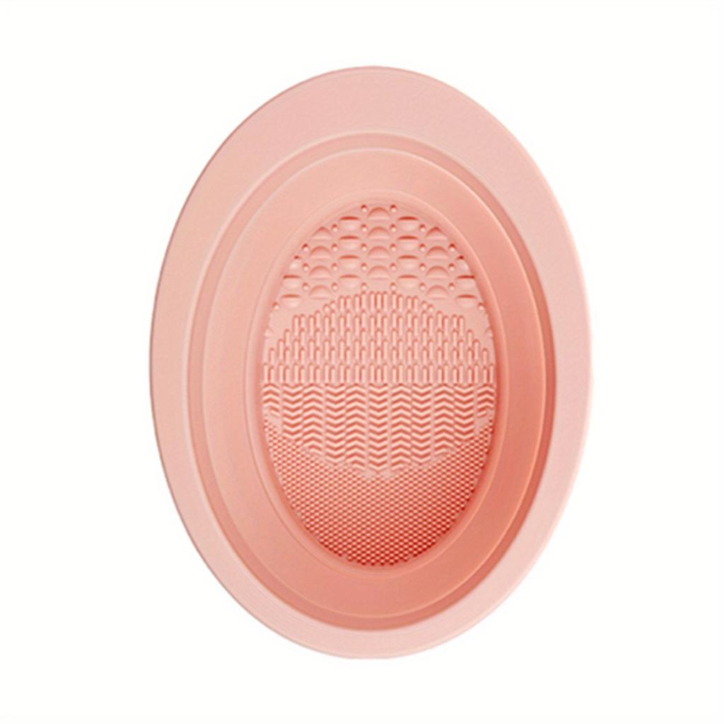Makeup Brush Puff Cleaning Bowl Silica Gel Foldable Portable Beauty Egg Cleaning Tool For Women