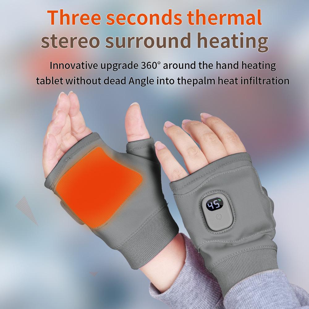 USB Rechargeable Smart Heated Gloves for Study, Office, and Gaming