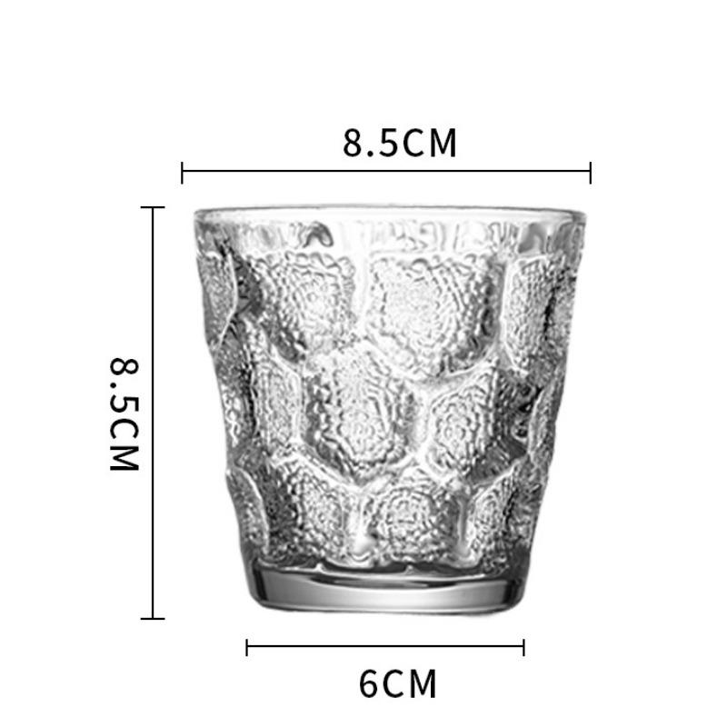 238ml Glass Cup Honeycomb Pattern Cup with/without Handle Small Coffee Mugs Thickened Water Cup Glasses Drinks for Tea Beer Milk