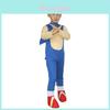 Costum Sonic pentru copii Salopetă albastră Mască de spumă Pentru distracție cosplay!