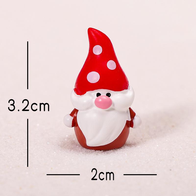 Weihnachten Niedliche Hexe, Zwerg, Weihnachtsmann, Kunstharzhandwerk Dekorative Artikel, Kleine Ornamente und Accessoires