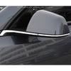 Chrome Steel Rear View Side Mirror Strip Decor Trim For Tesla Model Y 2020-2023