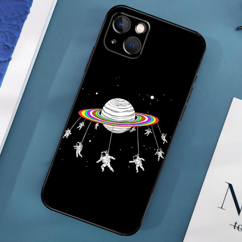 Planet Astronaut Hülle Für iPhone 15 14 13 12 11 Pro Max X XS Max XR 7 8 Plus SE 2020 2022 Bumper Hülle
