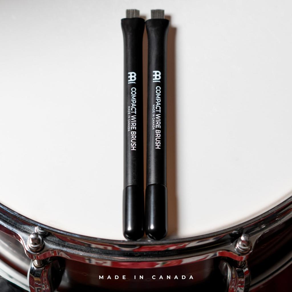 MEINL Stick & Brush Compact Wire Brush with Rubber Grip SB301