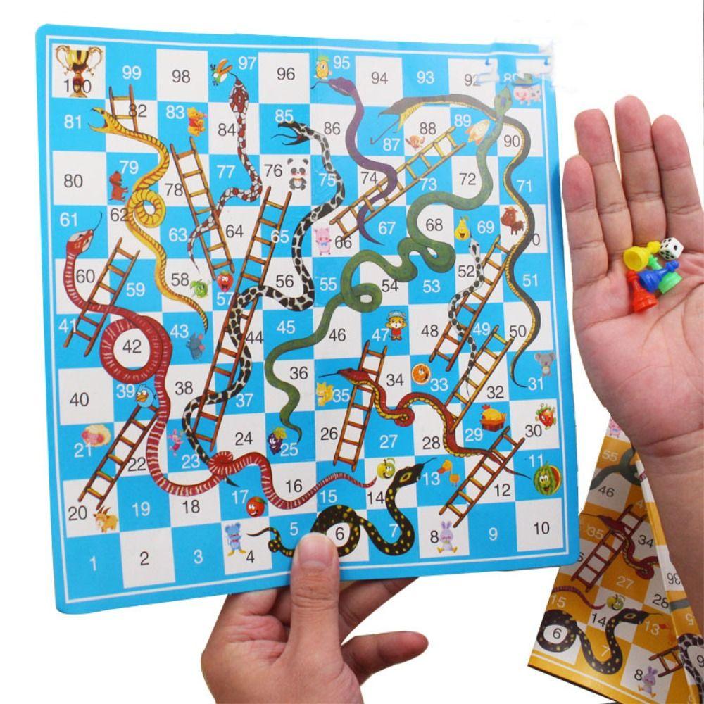 Fliegendes Schachbrett Schlangenleiter Spielzeug Pädagogisch Interessant Spielzeug für Kinder