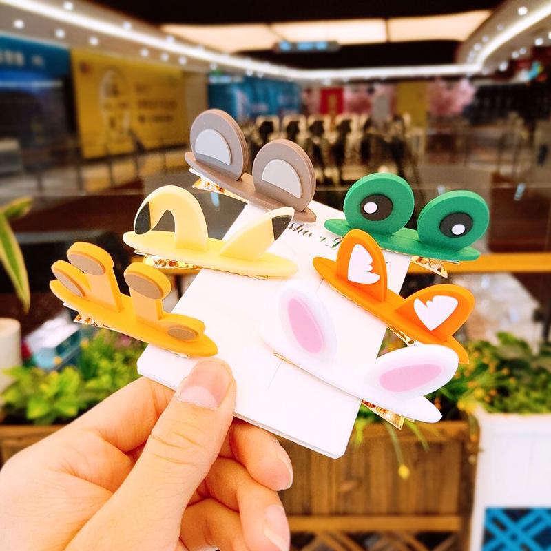 Barrette à cheveux mignonne à oreilles d'animal de dessin animé coréen pour filles tendance