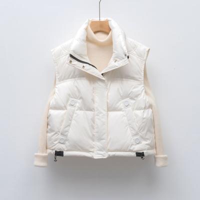 Autumn and Winter New Women's Short Style Thickened Stand-up Collar Loose Plus Size Fashion Vest Shoulder Down Vest