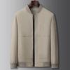 Men's Plus Size Casual Baseball Collar Jacket - 2025 Autumn Fashion, Loose Fit, Stand-Up Collar.