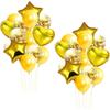 28 szt. Balon Dekoracje na przyjęcie urodzinowe Balony z konfetti Balony foliowe w kształcie gwiazdy i serca 18" Dekoracje ślubne Balony helowe Dziewczynka Chłopiec Baby Shower