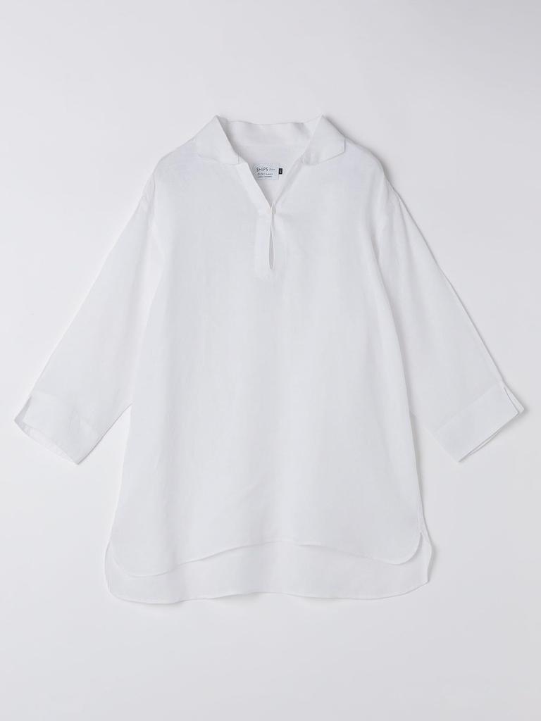 Ships Colors Linen Capri Shirt, White, Small, 211320003