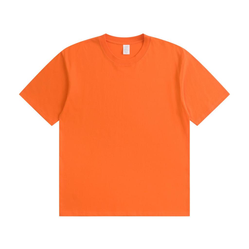 Japanese Style 230g Pure Cotton Heavyweight Short Sleeve T-shirt - Spring/Summer Solid Color, Versatile & Simple with Custom Logo Option
