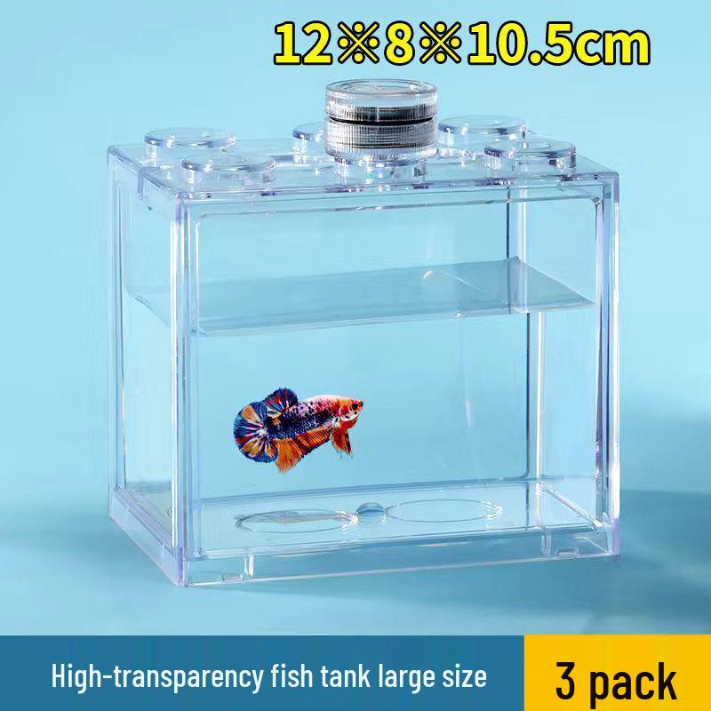 Creative Douyu Small Desktop Fish Tank with Light and Acrylic Aquascaping