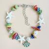 Ocean Sea Series Shell Starfish Bracelet Adjustable Pearl Bohemian Shell Bracelet Wristband Colorful Summer Bangle Beach