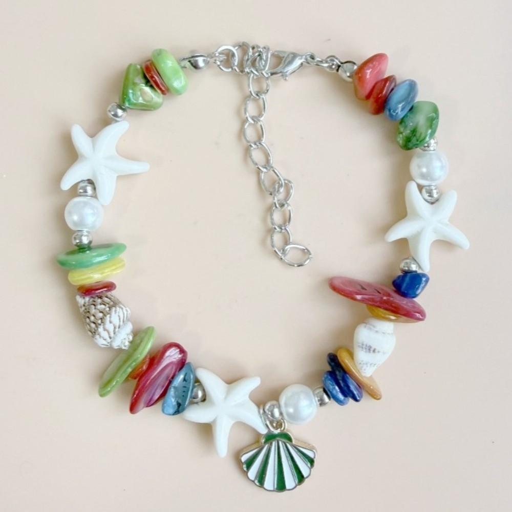 Ocean Sea Series Beach Beads Bracelet Pearl Bohemian Shell Bracelet Vacation