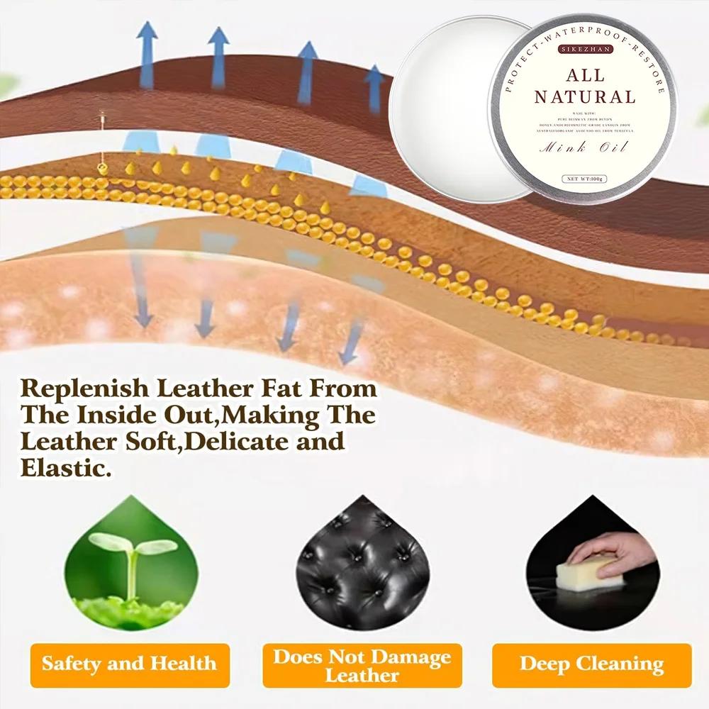Mink Oil Cream For Leather Shoes Bags Leather Care Cream Leather Maintenance Cream Leathercraft leather/plastic/rubber care