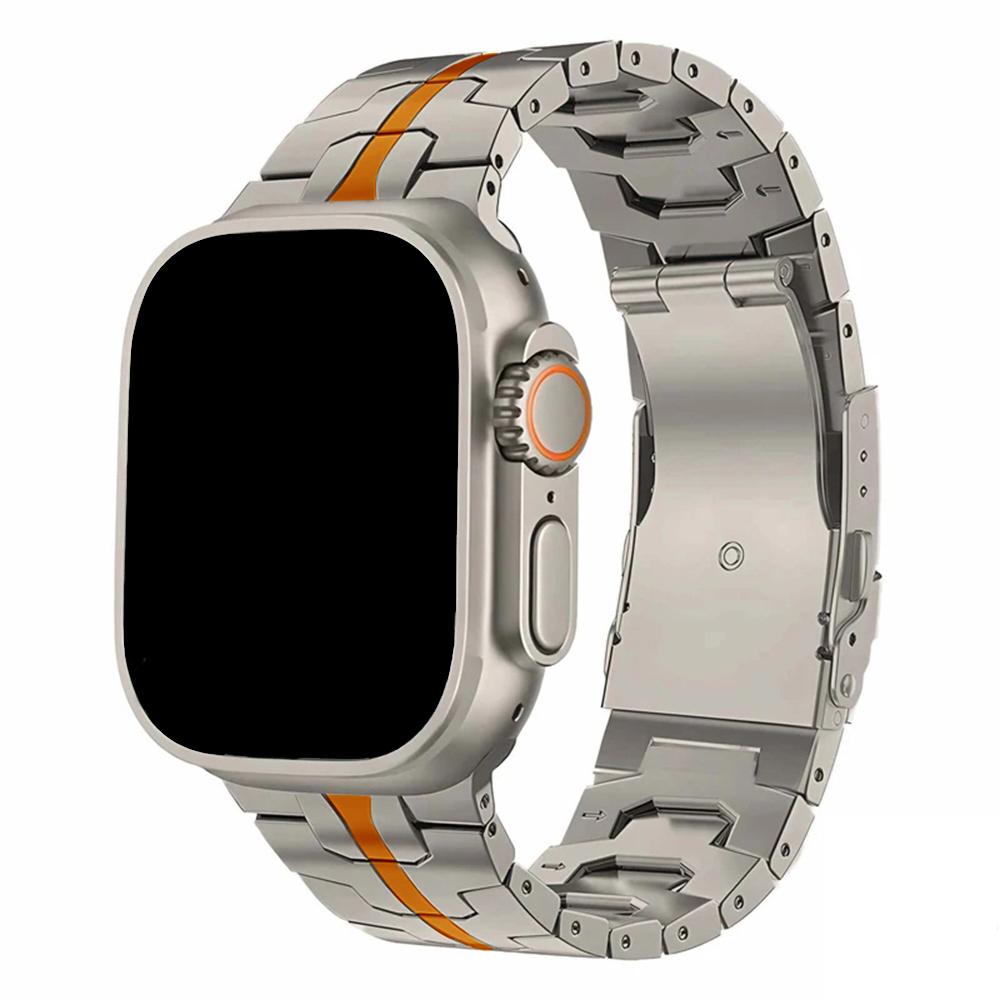 Титановый ремешок для Apple Watch Ultra 3 2 1 49 мм Серии 10 11 46 мм Браслет Мужской Металлический ремешок для Iwatch 9 8 7 6 5 4 SE3 44мм 45мм 49mm