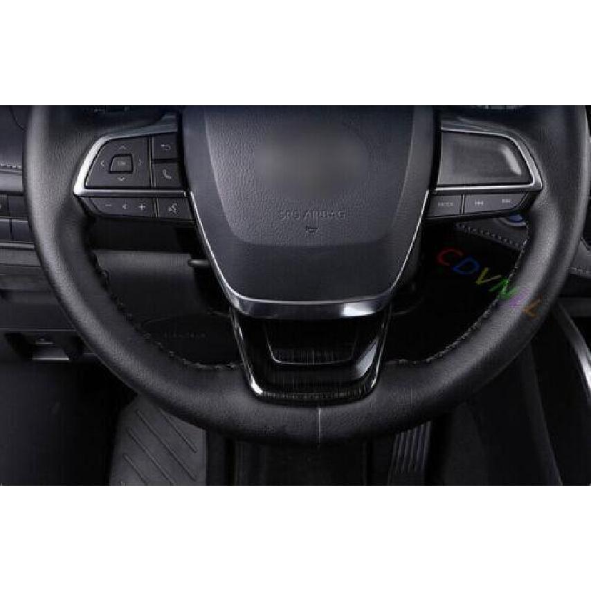 For Toyota Highlander 2020-2023 Black Titanium Steering Wheel U-type Cover Trim