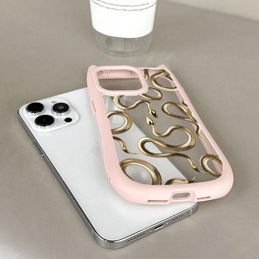 Мягкие чехлы для телефонов с кошачьими ушками для iPhone 16 15 13 12 11 Pro Max 14 Plus — фото 6