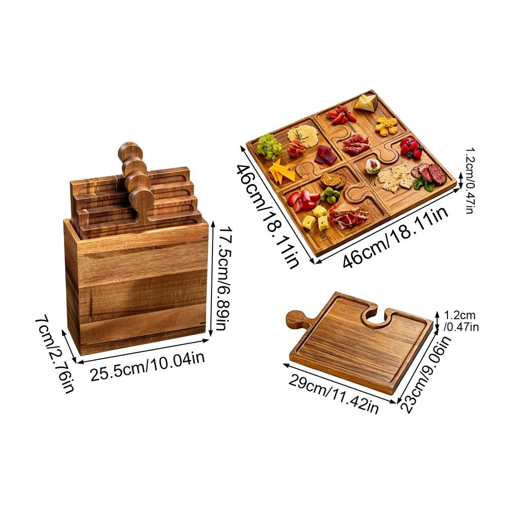 

Charcuterie Board Wooden Wipe Clean Tray Cheese Cutting Serving Board for Kitchen Steak Fruits Nuts Appetizer Party Supplies