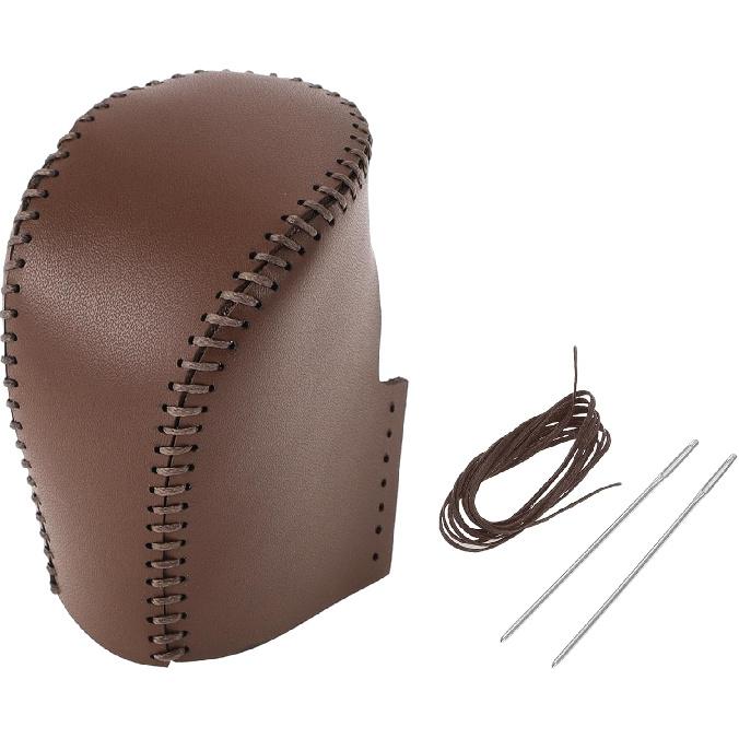 

ACROPIX Gear Shift Knob Cover Stick Shifting Handle Protector for Honda HR-V 23-24 Brown Faux Leather 1 Pc Anti-Slip Car