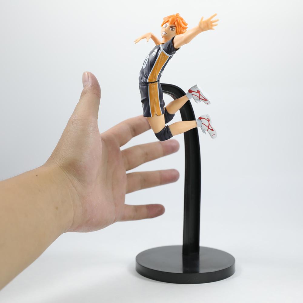 

Haikyu! Anime Cartoon Jumping Posture Hinata Shoyo Block The Ball Tobio Kageyama Action Scene Model Statue Doll Toy Gift