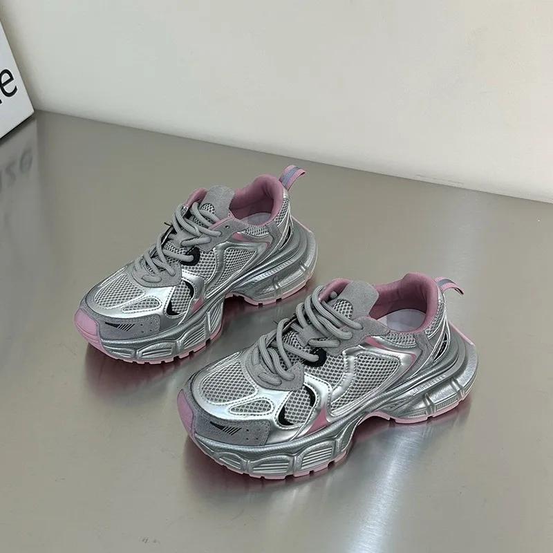 Hochwertige Damenschuhe Lace-up Damen Vulkanisieren Schuhe Mode Farbabstimmung Heißer Verkauf Runde Kopf Klassische Turnschuhe