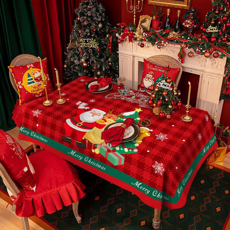 Festliche rote Weihnachts-Tischdecke & Foto-Hintergrund