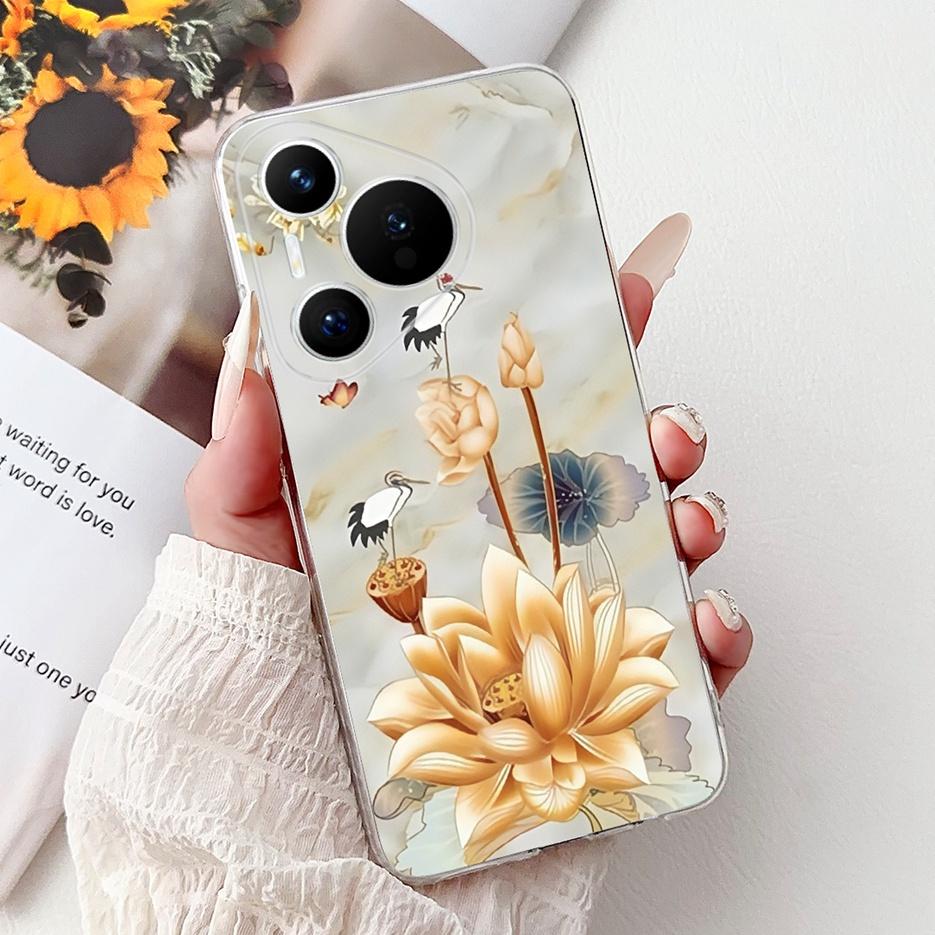 For Huawei Pura 70 Pro Plus Case Colorful Flower Painted Cover Soft Slim Phone Case For Huawei Pura 70 Ultra Pura70 Pro 5G Shell