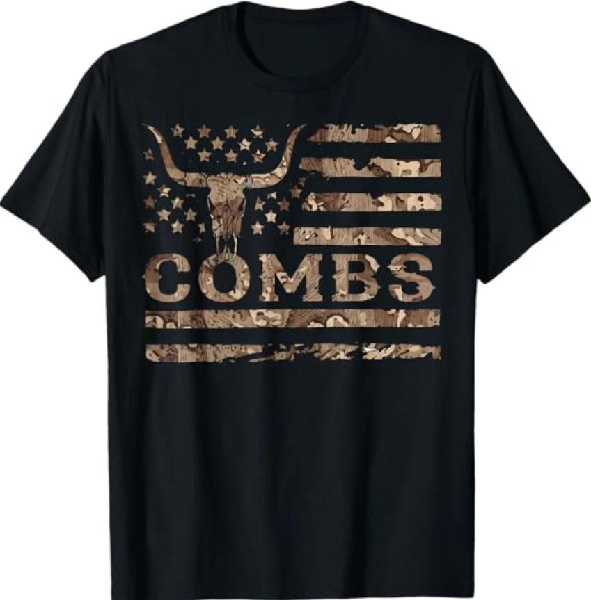 Vintage Combs Retro Flag USA T- Shirt S